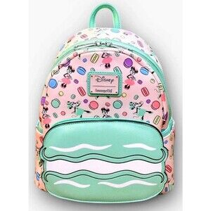 DISNEY LOUNGEFLY MINI BACKPACK EPCOT FRANCE MINNIE MOUSE MACARON SCENTED NWT